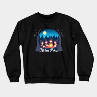 Young Hokus Pokus witches with their High Priestess Crewneck Sweatshirt